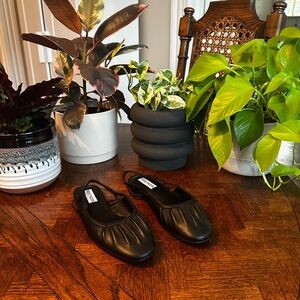 Steve Madden Black Slingback Flats